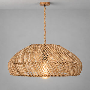 Lámpara colgante de ratán "TULIA" - E27 - Ø50 cm (18)