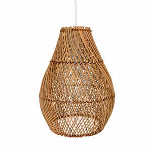 Lámpara colgante de ratán "PIRUM" - E27 - Ø25 cm (3)