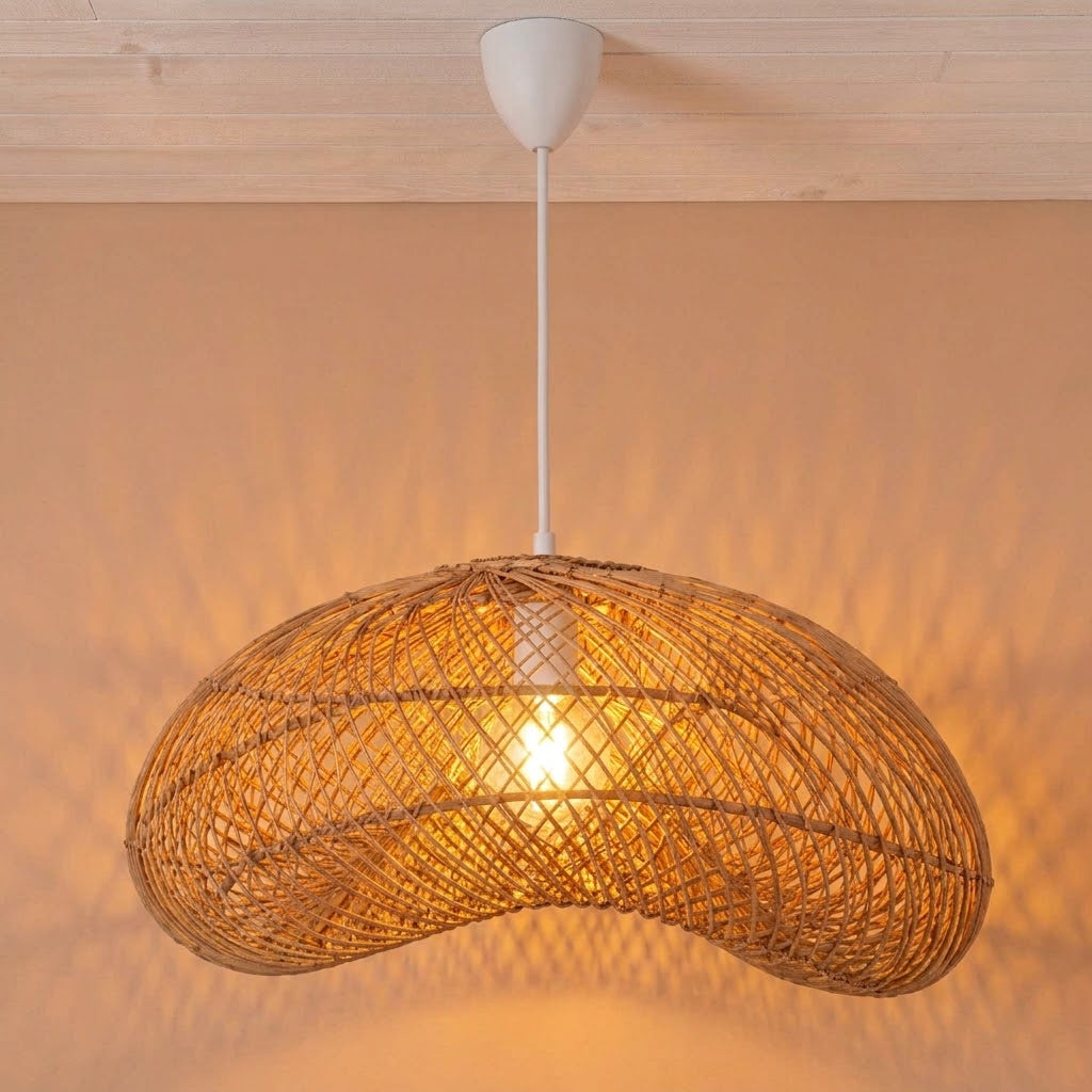 Lámpara colgante de ratán "DUNE" - E27 - Ø55 cm