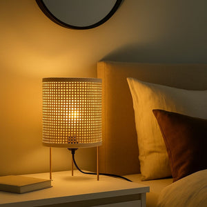 Lámpara de mesa de mimbre "JORN" - E27 (10)