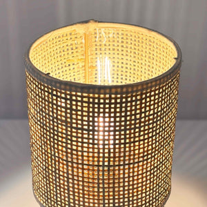 Lámpara de mesa de mimbre "JORN" - E27 - Barcelona Led-