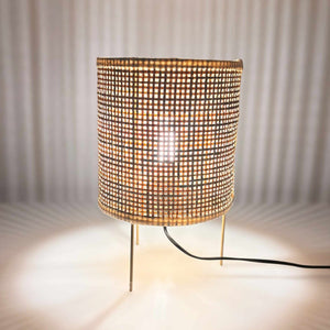 Lámpara de mesa de mimbre "JORN" - E27 - Barcelona Led-