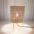 Lampe de table en osier