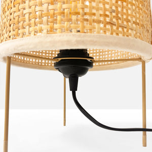 Lámpara de mesa de mimbre "JORN" - E27 - Barcelona Led-