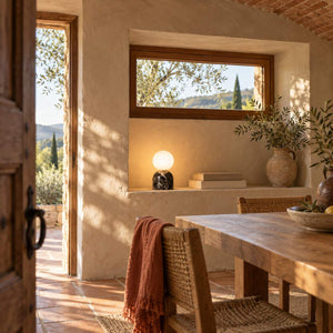 Lámpara de mesa en piedra natural "PAROS" - 1xG9 (10)
