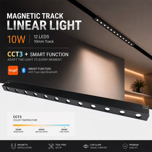 Luminaria lineal para carril magnético - 10W - 24º - 10mm - CCT + SMART - UGR18 - 48V (5)