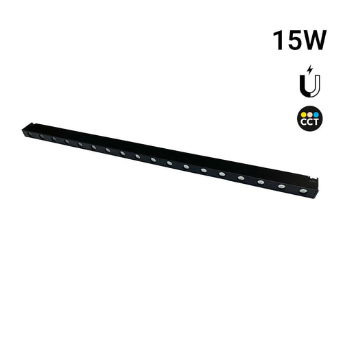Linear luminaire for magnetic track - 15W - 24º - 10mm - CCT + SMART - UGR18