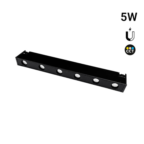 Oprawa liniowa do szynoprzewodu magnetycznego - 5W - 24º - 10mm - CCT + SMART - UGR18
