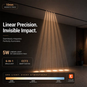 Luminaria lineal para carril magnético - 5W - 24º - 10mm - CCT + SMART - UGR18 (3)