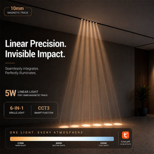 Luminaria lineal para carril magnético - 5W - 24º - 10mm - CCT + SMART - UGR18 - 48V (4)