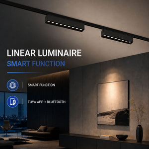Luminaria lineal para carril magnético - 12W - 26mm - CCT + SMART - UGR18 - 48V (5)