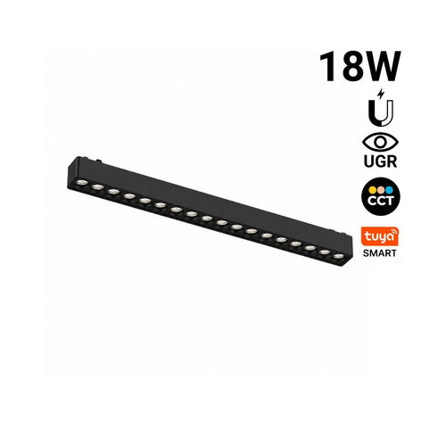Oprawa liniowa do szynoprzewodu magnetycznego - 18W - 26mm - CCT + SMART - UGR18 - 48V