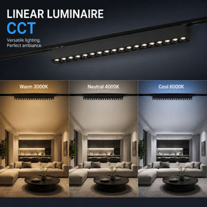 Luminaria lineal para carril magnético - 24W - 26mm - CCT + SMART - UGR18 - 48V (5)