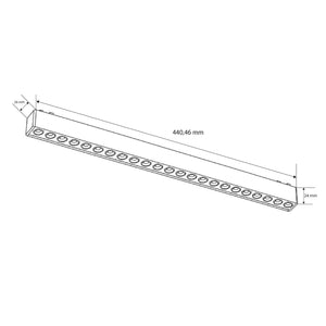 Luminaria lineal para carril magnético - 24W - 26mm - CCT + SMART - UGR18 - 48V (9)