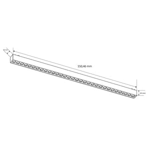 Luminaria lineal para carril magnético - 30W - 26mm - CCT + SMART - UGR18 - 48V (9)