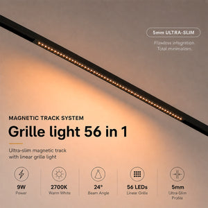 Luminaria lineal para carril magnético - 9W - 24º - 5mm - UGR18 - 24V (2)