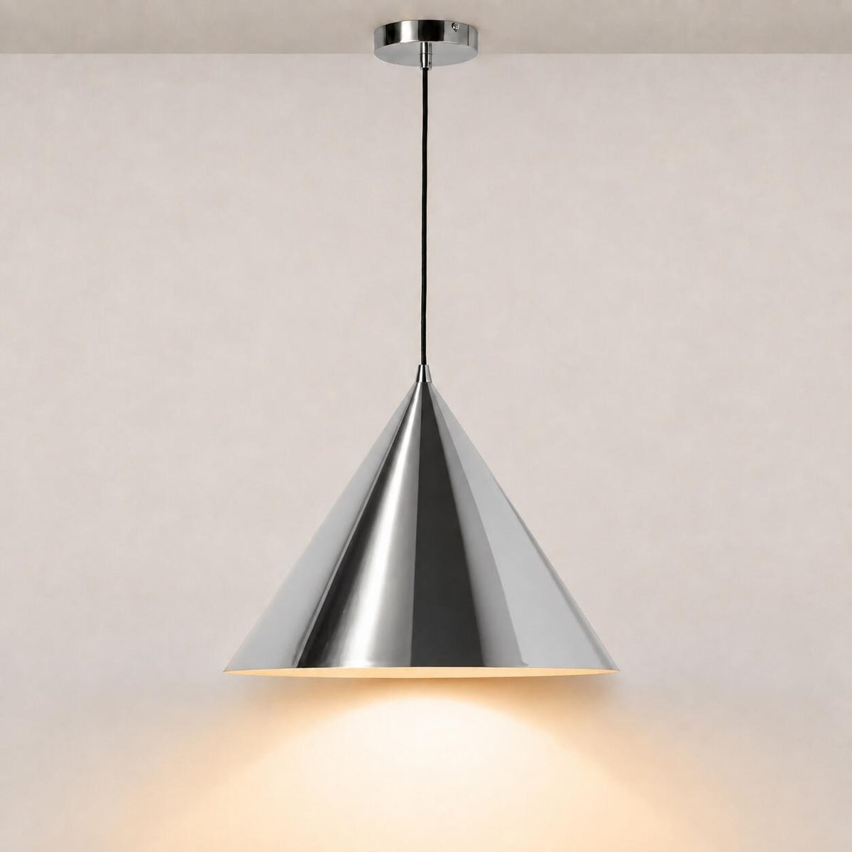 Lámpara colgante de metal "CUSPIDE XL" - E27 - Ø46cm