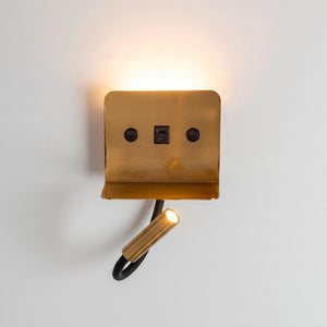 Aplique de pared para lectura "SLANGE 2" - 3W + 6W - Puerto USB + USB-C (42)