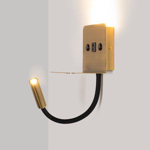 Aplique de pared para lectura "SLANGE 2" - 3W + 6W - Puerto USB + USB-C (43)