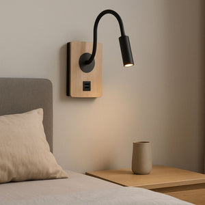 Aplique de pared flexible para lectura "LONDON" - Chip CREE - 3W - USB+USBC - Barcelona Led-Decoración