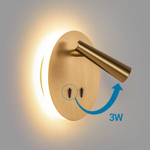 Aplique de pared "FELAM" - 3W + 6W - 2700K - CRI 85 - Barcelona Led-Decoración