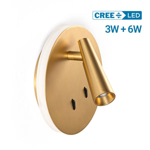 Aplique de pared "FELAM" - 3W + 6W - 2700K - CRI 85 - Barcelona Led-Decoración