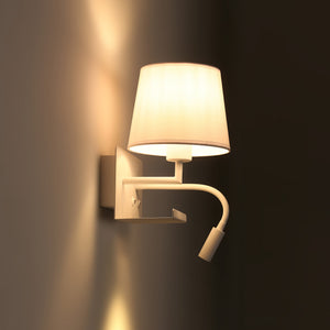 Aplique de pared para lectura "TARAN" - Con foco LED orientable y puerto USB - E27 + 3W (6)