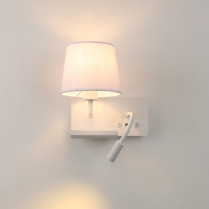 Aplique de pared para lectura "TARAN" - Con foco LED orientable y puerto USB - E27 + 3W (3)