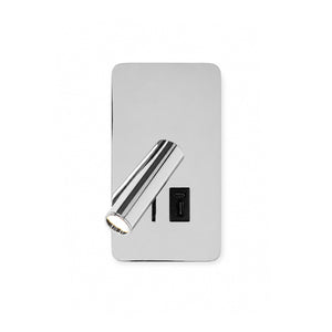 Aplique de pared "NORU" - 3W - 2600K - USB+USB-C - Empotrable (8)