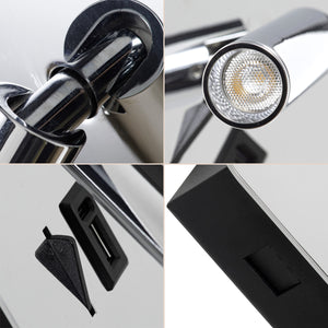 Aplique de pared "NORU" - 3W - 2600K - USB+USB-C - Empotrable (13)