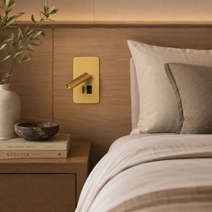 Aplique de pared "NORU" - 3W - 2600K - USB+USB-C - Empotrable (13)