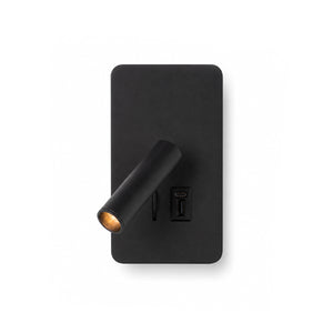 Aplique de pared "NORU" - 3W - 2600K - USB+USB-C - Empotrable (24)