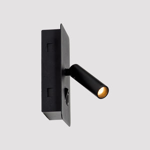 Aplique de pared "NORU" - 3W - 2600K - USB+USB-C - Empotrable (26)