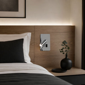 Aplique de pared "NORU" - 3W - 2600K - USB+USB-C - Empotrable | | Barcelona Led