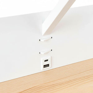 Aplique de pared para lectura "Artin USB + USBC" - Con foco LED orientable y puerto USB + USBC - E27 + 3W - Barcelona Led-Decoración