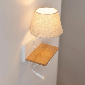 Aplique de pared para lectura "Artin USB + USBC" - Con foco LED orientable y puerto USB + USBC - E27 + 3W - Barcelona Led-Decoración