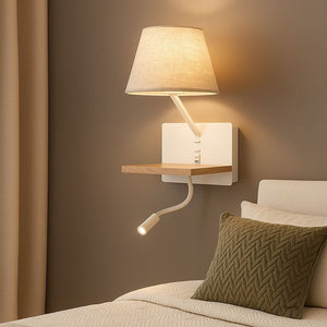 Aplique de pared para lectura "Artin USB + USBC" - Con foco LED orientable y puerto USB + USBC - E27 + 3W - Barcelona Led-Decoración