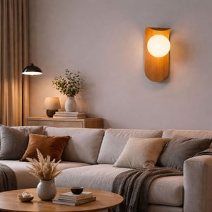 Aplique de pared "NARA" - Efecto madera - G9 (3)