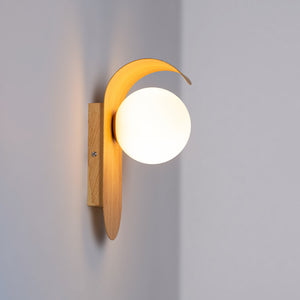 Aplique de pared "NARA" - Efecto madera - G9 (6)