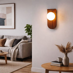 Aplique de pared "NARA" - Efecto madera - G9 (12)