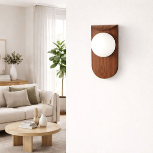 Aplique de pared "NARA" - Efecto madera - G9 - Barcelona Led-Decoración
