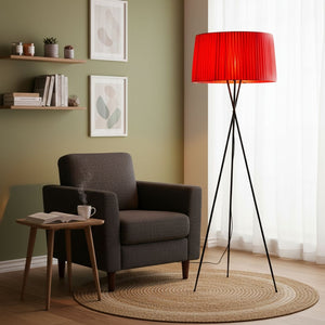 Lámpara de pie trípode "PRON" - Pantalla algodón - E27 (25)