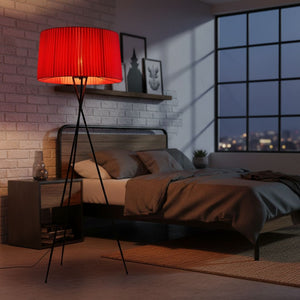 Lámpara de pie trípode "PRON" - Pantalla algodón - E27 (26)