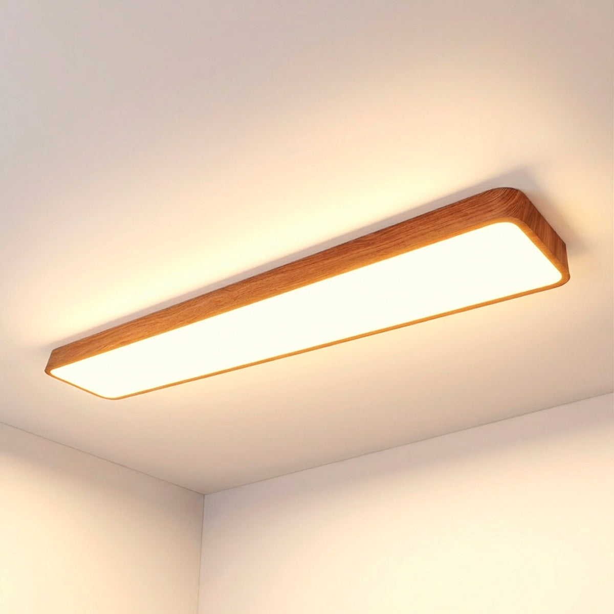 Plafón LED decorativo - Efecto madera - 36W - 4000K - 120cm - IP20 (2)