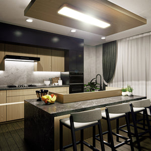 Plafón LED decorativo - Efecto madera - 36W - 4000K - 120cm - IP20 (3)