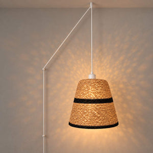 Lámpara colgante en seagrass con cable y enchufe "MAREA" - E27 - Ø30 cm (4)