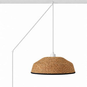 Lámpara colgante en seagrass con cable y enchufe "SOLINE" - E27 - Ø40 cm