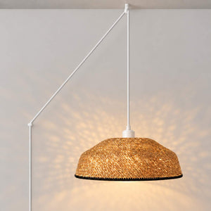 Lámpara colgante en seagrass con cable y enchufe "SOLINE" - E27 - Ø40 cm (3)