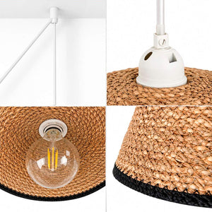 Lámpara colgante en seagrass con cable y enchufe "SOLINE" - E27 - Ø40 cm (5)