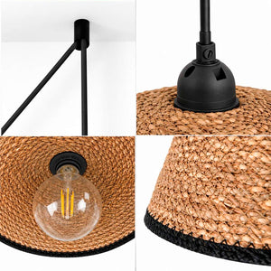 Lámpara colgante en seagrass con cable y enchufe "SOLINE" - E27 - Ø40 cm (17)